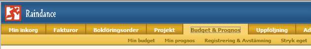 Menyn Första sidan man kommer till efter inloggningen är alltid Min inkorg (se bild nedan).
