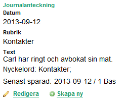 Datum dagens datum anges automatiskt. Du kan bakåtdatera genom att klicka i händelsedatumrutan. Välj Rubrik (sökord) Klicka i Rubrikrutan, då kommer det upp valbara rubriker.
