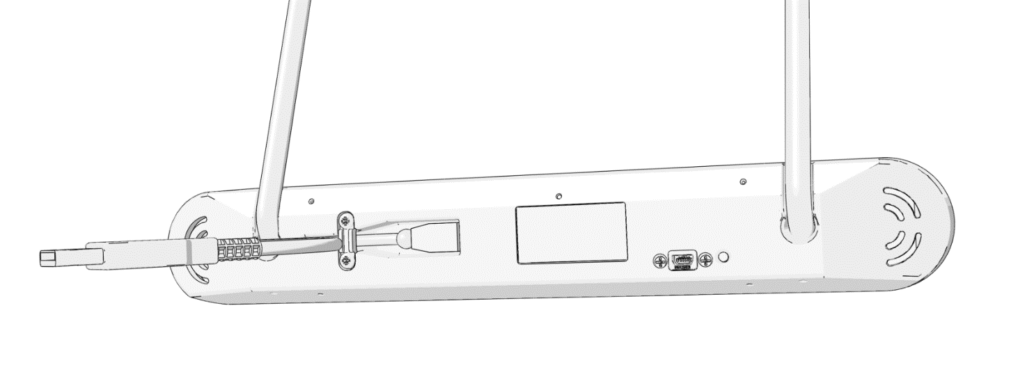 2.4 Kameraenhet CAM30NT 7 8 7 3 4 2 1 9 5 6 4 3 1. USB2 anslutning (Mini-USB) 6. Systemstatus LED. Grön = OK. 2. Plats för kabellås 7. Kompletterande monteringsmöjligheter (M3, max längd 8mm) 3.