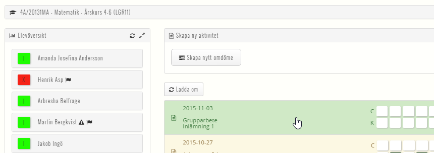 För att återställa aktiviteten till aktuellt rum gå till Papperskorgen och klicka på Återställ aktivitet. OBS!