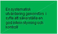 Internkontrollplanen följs upp tre gånger per år. Revidering av verksamhetens risker sker årligen, inför framtagande av kommande års internkontrollplan.