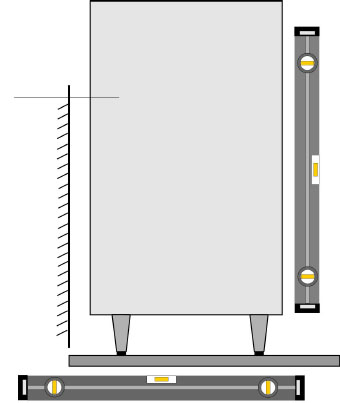 4. Installation och igångsättning. CQube 1. Placera maskinen på ett plant och vattentätt underlag. 2.
