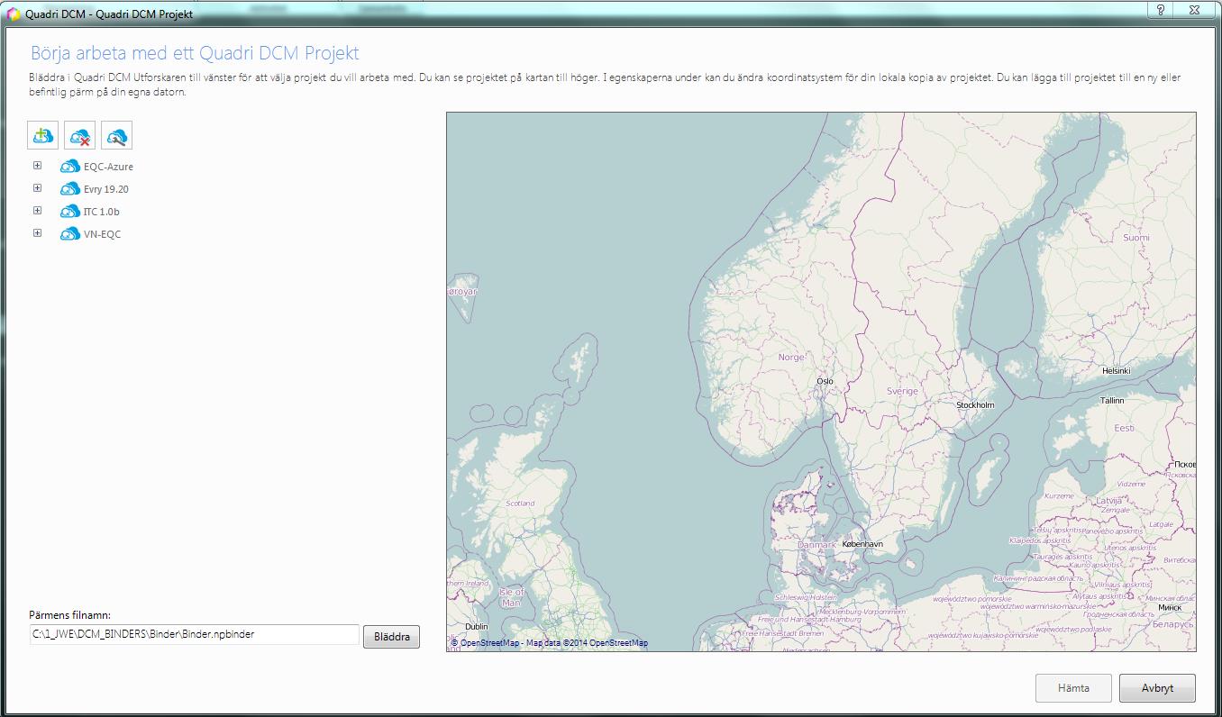 Ange ip-adress eller serveradress (detta får du från den som installerat servern) Ange Port nr (detta får du från den som installerat servern) Tryck på Lägg till Det ser nu