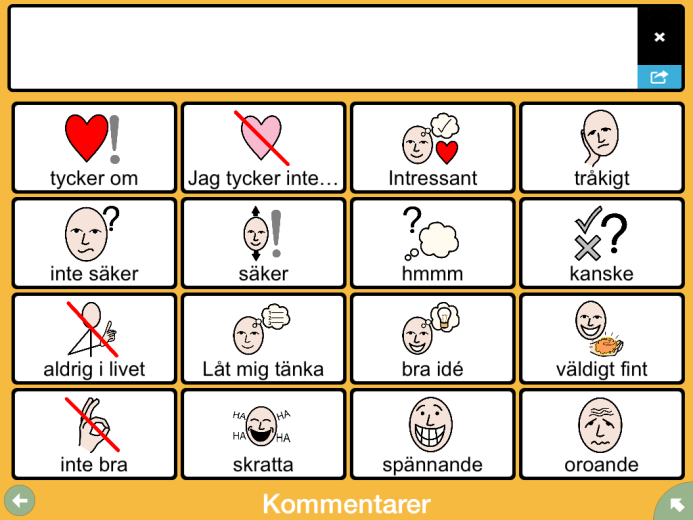 Hotspots är de blå rektanglarna eller gröna skalstrecken som, när man trycker på dem, sätter igång en eller flera åtgärder.