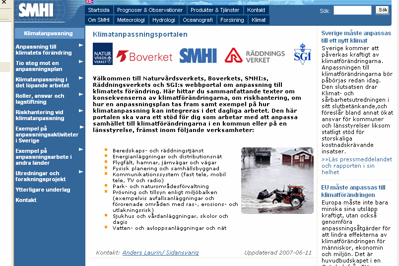 Slutsatser och förslag Länsstyrelserna får en central roll i klimatanpassningsåtgärder, ansvar för regionala analyser, klimatanpassningsdelegation Förändrade instruktioner för 28