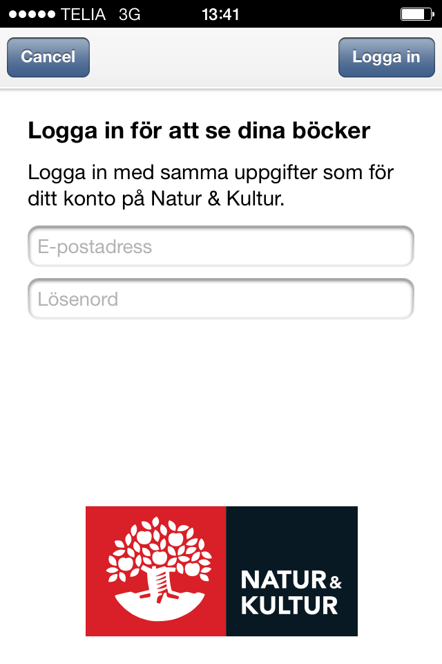 Öppna N&K Läromedel i din iphone och logga