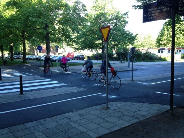 Bakgrund Nya trafikregler då cyklister korsar körbana - Gäller