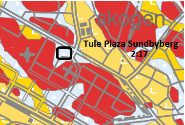 Fastigheten ligger mellan Tulegatan och Kyrkogatan i Sundbyberg stad. I väster angränsar området mot befintliga flerbostadshus.