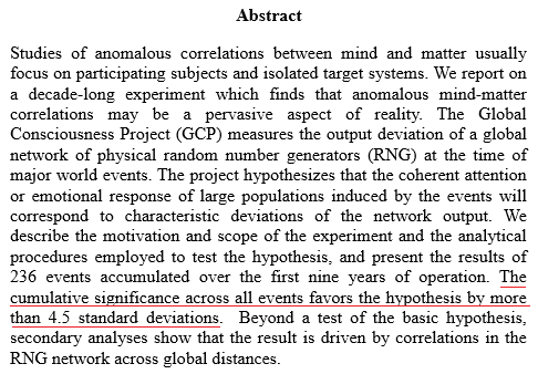 a) Författarna skriver att: The cumulative significance across all events favors the hypothesis by more than 4.5 standard deviation. Notering: Läs som 4,5 standardfel.