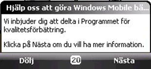 Bläddra med månadsknapparna för att komma fram till rätt år och månad. Markera sedan dagens datum och klicka på Nästa. Vyn Ange tid visas nu. Ange aktuell tid med fyra siffror. Klicka på OK. 20.