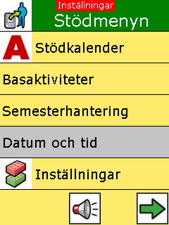 1. Tryck på Ja. 2. Tryck på Starta om när vyn längst till höger visas. 3. Handifon gör nu en omstart och kommer sedan tillbaka till utgångsläget. Telefonoperatör är sedan inställd.