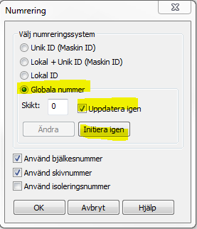 12... Kapitel 1 2013-03-18 Välj Globala nummer, bocka i Uppdatera