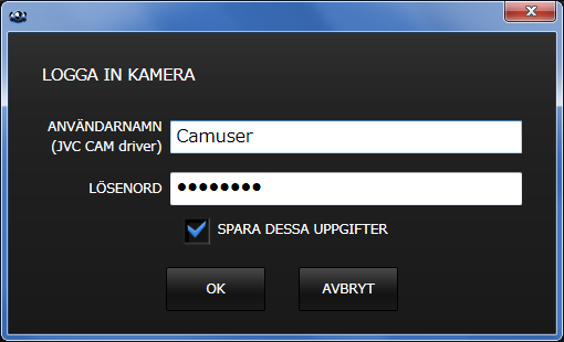 Camera driver-användaren måste skapas i förväg. 1. Skapa en camera driver-användare. Skapa en camera driver-användare på webbsidan för kamerainställningar.