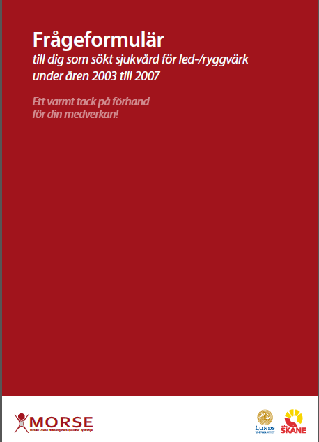 Frågeformulär år 2009 och 2011 Sociodemografi Arbete Levnadsvanor Sjukdomsaktivitet Smärta, trötthet Medicinering