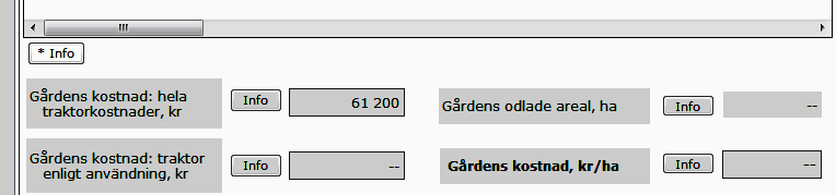 Figur 50. Kostnadsresultatet för 60 kw:s traktorn i form av ett stapeldiagram. Genom att klicka på bladfliken Sammanställning kan man se samtliga tre traktorers kalkylresultat. (Figur 51). Figur 51.