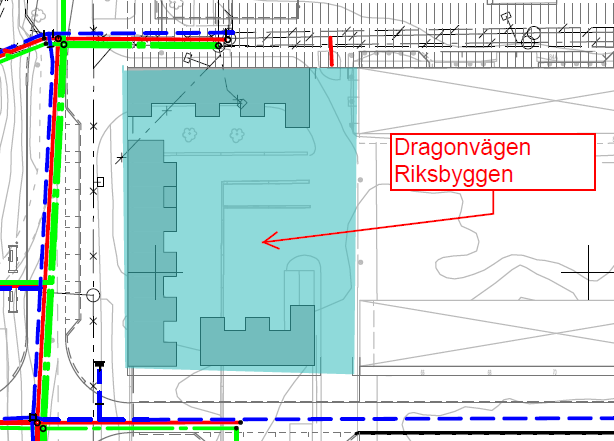 ÖSTRA VILUNDA, RIKSBYGGEN 7/10 2.3 Befintligt samt planerat ledningsnät Idag avvattnas parkeringsplatsen av dagvattenbrunnar placerade i den asfalterade ytan.