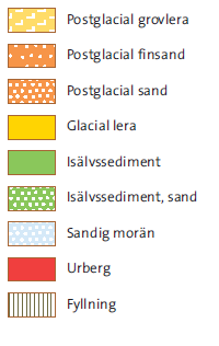 8/10 ÖSTRA VILUNDA, RIKSBYGGEN Figur 6. Jordartskarta, Geologiska kartan SGU).