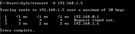 När detta är klart ändras statusen på tunneln och den är aktiv. För att verifiera att den fungerade körde vi en tracert mellan klienter bakom de båda brandväggarna.