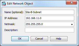 Innan vi började med -konfigureringen så skapade vi varandras nätverk i form av två olika network objects. I Ryssland la vi till IP-adresserna för Sveriges brandvägg (193.10.160.