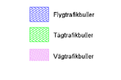 26 Figur 13 Bullerutbredning från vägar, järnvägar och flygplatser i Västra Götaland. Källa: Tysta områden i Västra Götalands län (2001:18 Länsstyrelsen).