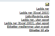 Har du gjort ett urval på exempelvis en enskild lokalförening eller en enskild grupp av medlemmar kan du klicka på kuvertet.