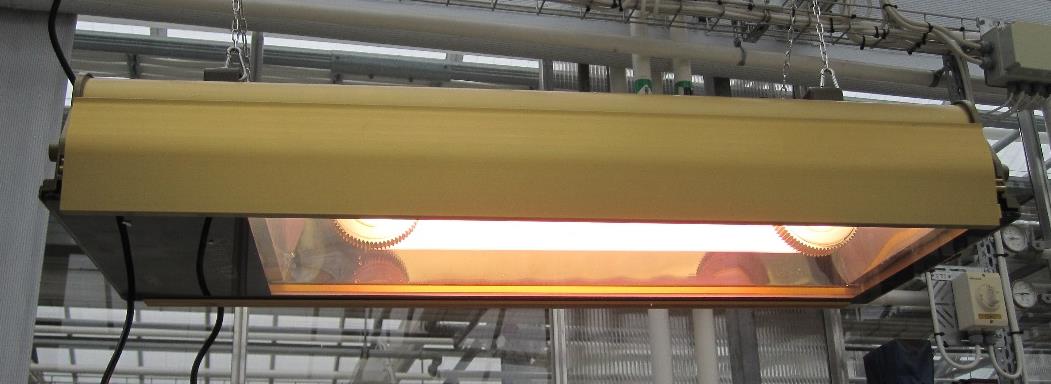 Figur 7: Spektralfördelningen hos en lampa av typen svavel-plasma. Bild 5: (överst), plasmalampa, bild 6: (nederst), induktionslampa.