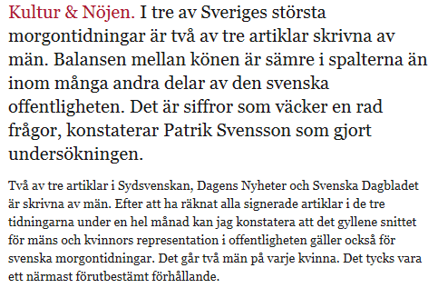 Artikelexempel Dagens Nyheter, 2009-03-08