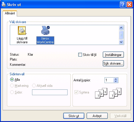 Skicka LAN-fax Mer information om funktionen LAN-fax finns på cd-skivan Systemadministration (CD). Klicka på [Skriv ut] i programmet.