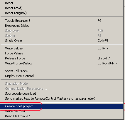 Skapa ett boot projekt. Annars tappar controllern sitt program vid en omstart och om den blir strömlös.