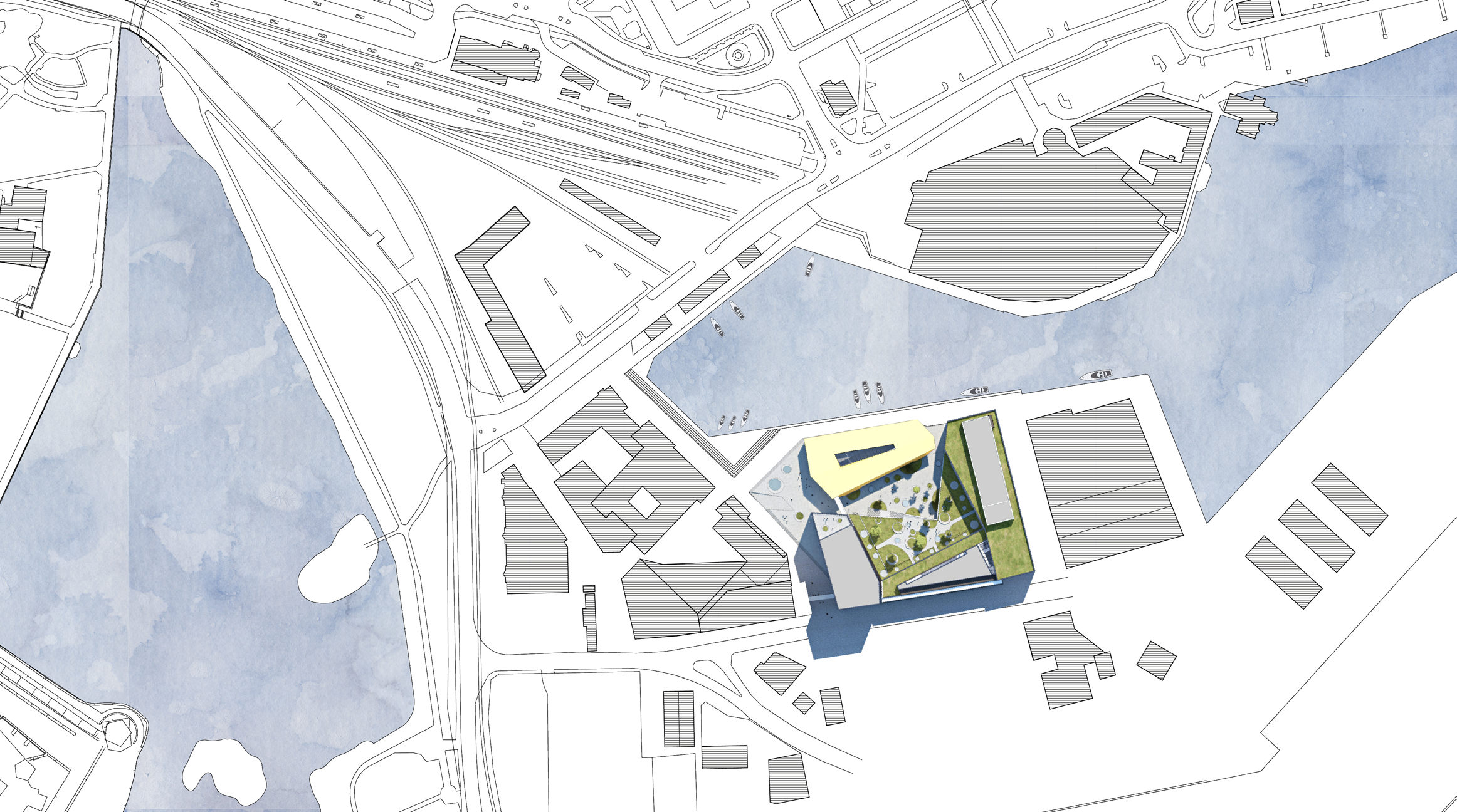 DET STADSINTEGRERADE UNIVERSITETET BYGGNADEN I STADEN VATTENNÄRA UNIVERSITET BJUDER IN STADEN OCH BLIR EN D AV STADEN
