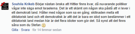 Förhoppningsvis kan en dokumentation av kommentarer med antisemitiska inslag som publicerades på Löfvens Facebooksida bidra till att öka insikten om hur debatten om Israel även kan kanalisera