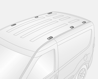 48 Förvaring Lastsäkringsöglor Lasthållare Av säkerhetsskäl och för att undvika skador på taket rekommenderas en lasthållare som är godkänd för bilen.