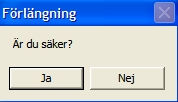 Bekräfta med Ja. Klicka på denna knapp för att exportera en lista över utvalda kort till en textfil som man sedan kan importera i t.ex. Excel. Se avsnitt 6.5.4.