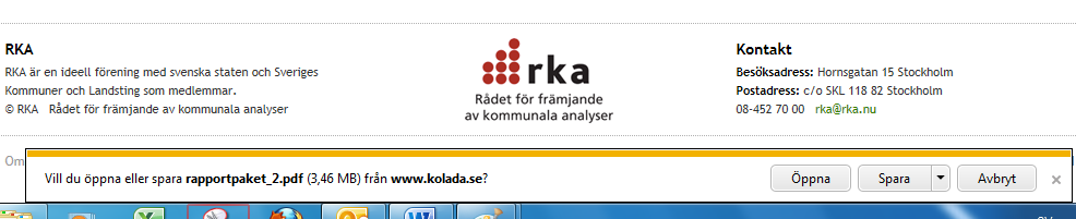 När du får upp tabellen befinner du dig i Koladas fria sökning, och kan lägga till fler kommuner/landsting för jämförelser, ändra år, visa data i diagram eller karta eller använda andra