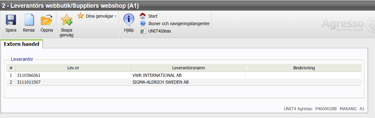 Karolinska Institutet Sid 26 (50) 5 Leverantörs webbutik 5.1 Vad är en punch-out? Vissa leverantörer kommer att vara anslutna i e-handelssystemet via s.k. punch-out. Det innebär att du skapar en varukorg i leverantörens webbutik för att sedan slussas in i Agresso igen.