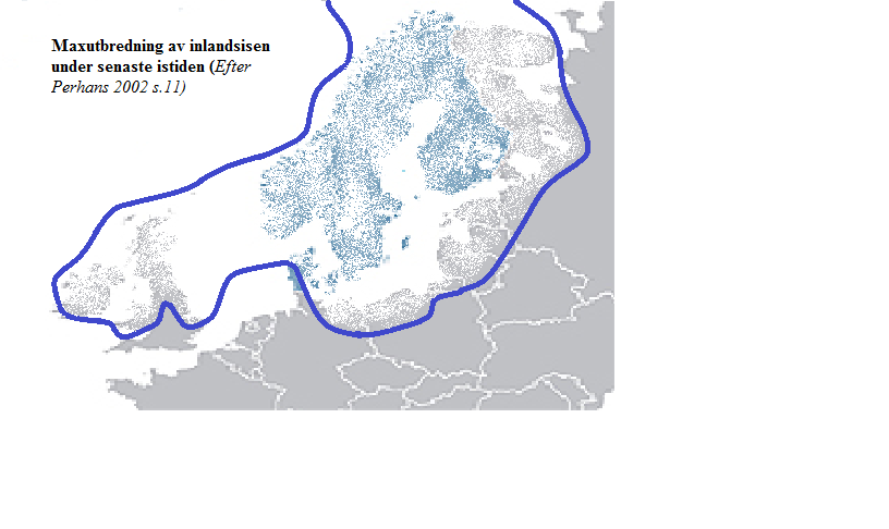 Isen i Nordeuropa var som tjockast vid Höga kusten och var cirka 3000 meter tjock. Den väldiga ismassan pressade ned jordskorpan och tryckte ned den på sina håll med hela 800 meter.