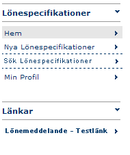 C. Se information från din arbetsgivare Länkar Din arbetsgivare har möjlighet att skicka information till dig via webbapplikationen via Länkar.