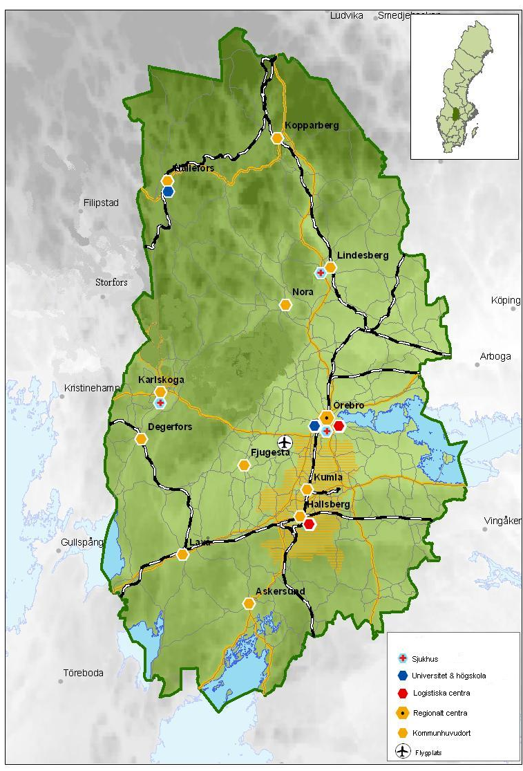 Figur 2. Översikt Örebro län.