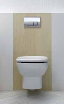 14 DUOFIX Lågtopp/front Duofix WC-element. Den perfekta lösning för trånga utrymmen, t ex, under trapp till ovanvåning, under fönster eller under snedtak.