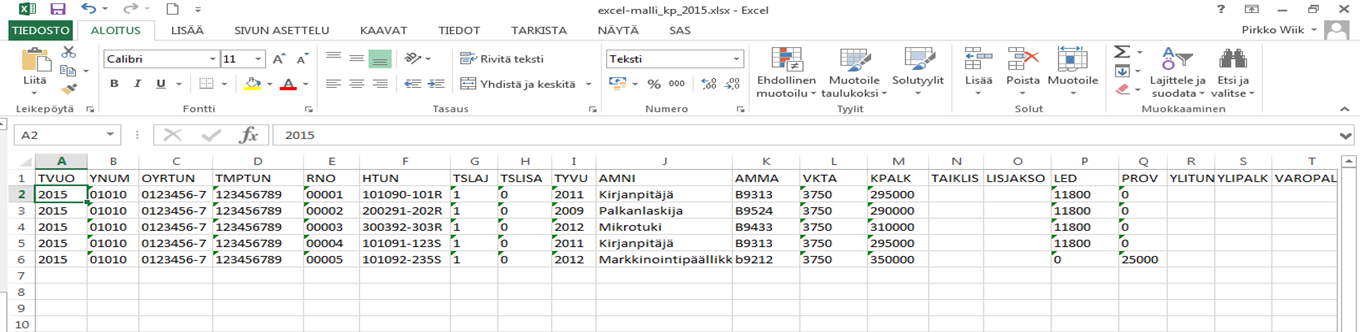 2(9) 1. Att omvandla en Excel-fil till en CSV-fil och överföra den till enkäten 1.1. Allmänt om att skapa en CSV-fil Du kan skapa och bearbeta en CSV-fil med de vanligaste kalkylprogrammen.