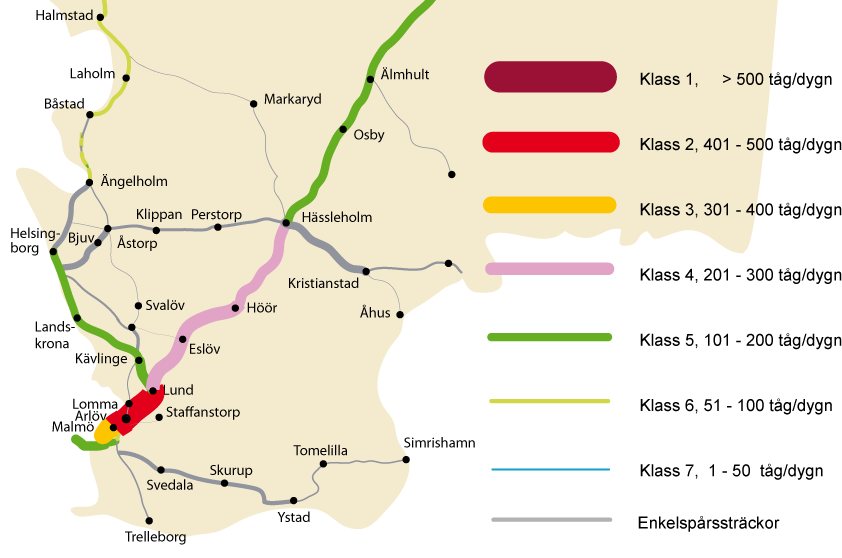 Appendix 2: Högt trafikerade