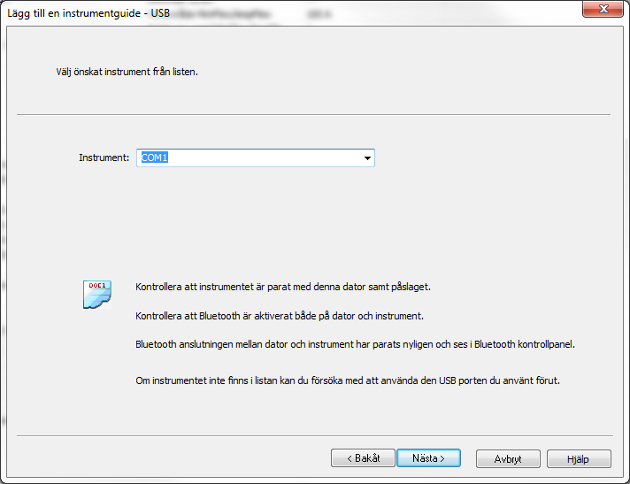 4.2.3. BLUETOOTH ASLUTIG Anmärkning: Bluetooth-modulerna på både PC och PEL måste vara aktiverat och påslagen innan en Bluetooth-anslutning kan upprättas.