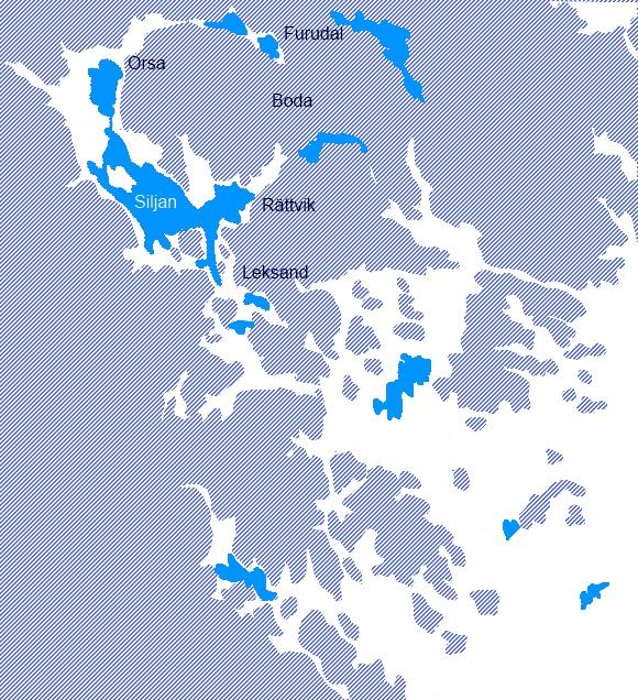 Figur 9. Till vänster: inlandsisens maximala utbredning under Weichselistiden (Sveriges Nationalatlas, Internet.