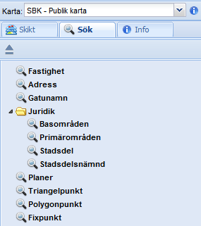 ATT SÖKA I DEN DIGITALA KARTAN Bocka för den information du är intresserad av under fliken Skikt exempelvis Detaljplaner, Stadsplaner, mfl.