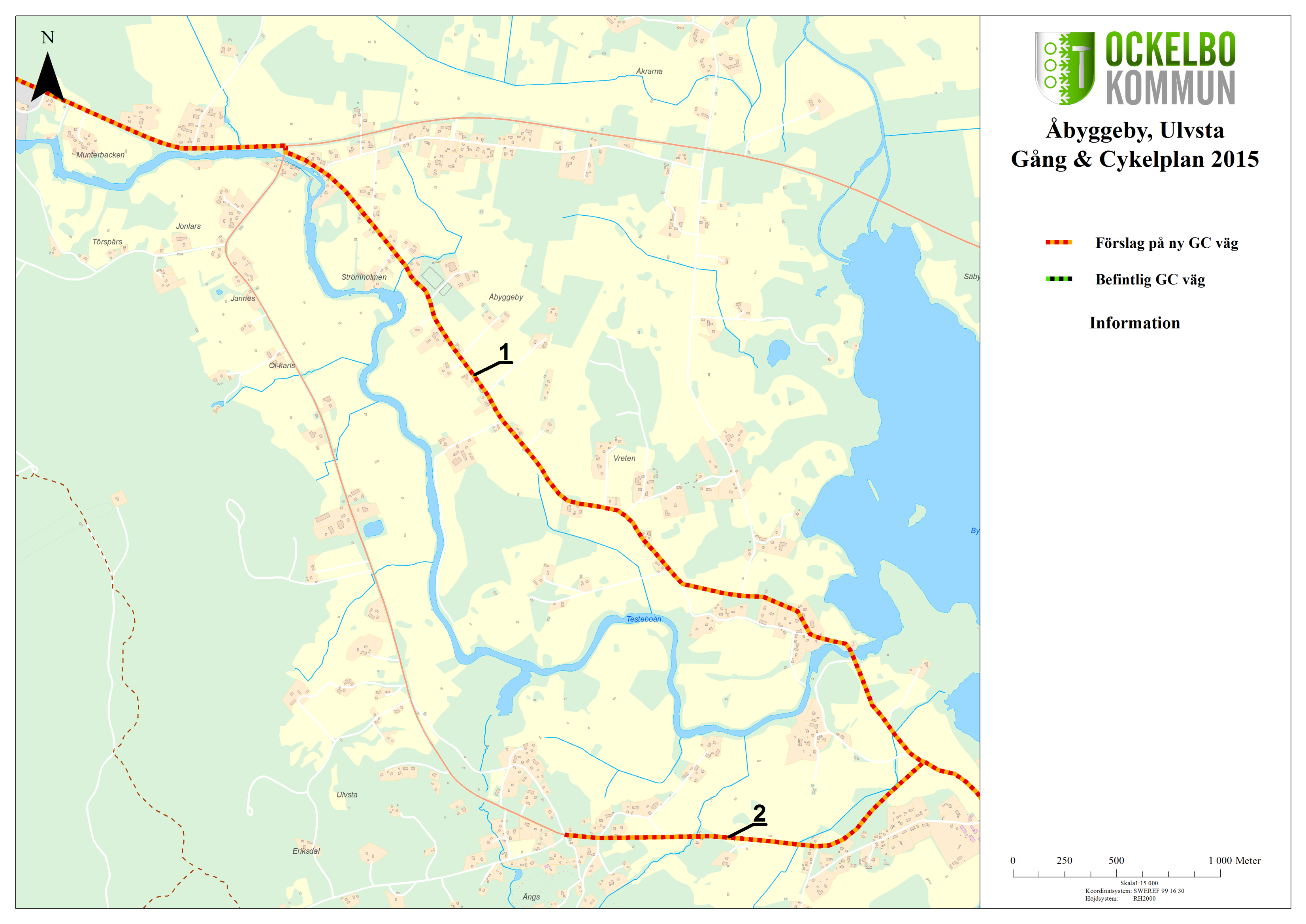 1. Väg 579 Åbyggeby Ockelbo: En bymiljöväg på sträckan skulle göra den säkrare. 2.