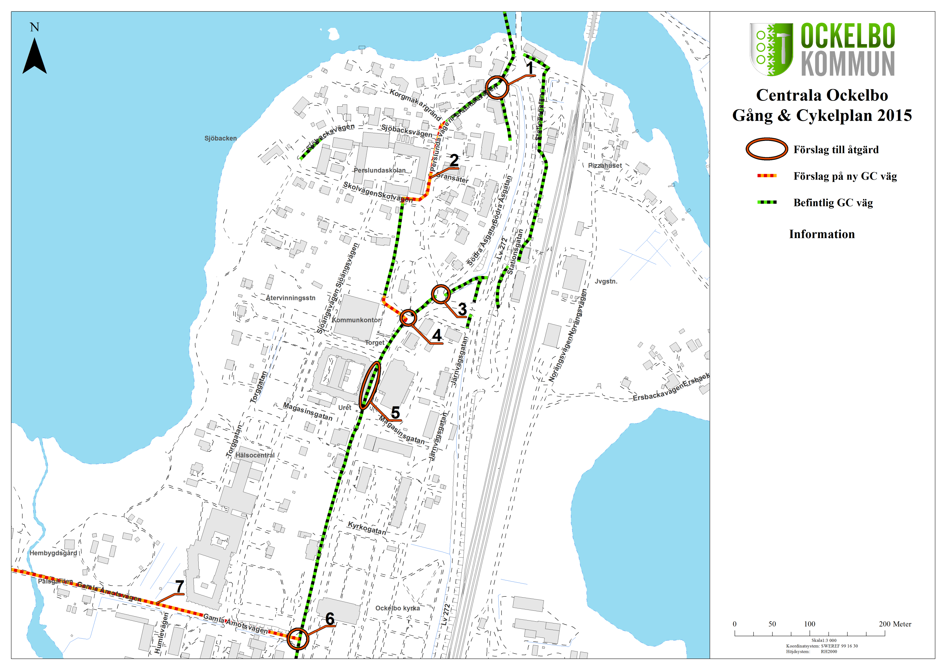 1. Korsningen Perslundavägen Södra Åsgatan: Bättring av vägmarkering upp mot perslundaskolan. Cykelpassage mot Södra Åsgatan. 2. Perslundaskolan: Gång- och cykelväg hela vägen fram till skolan.