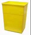 Ansiktsskydd/visir 22 cm artikelnr 49010 Avfallsbehållare Uppsamlingsbox gul 50 L artikelnr 40682 Lock till