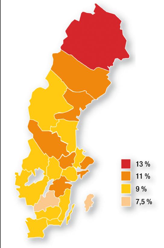 Astmaprevalens i Sverige Astmaprevalensen i Sverige är cirka 10