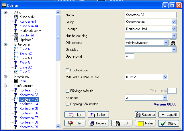 bör ändra läsarens mode till "Vila/Aktiv" läge så snart som möjligt genom att koppla samman läsaren med en HUB i Wireless tools programmet.