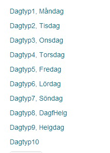 Redigera tidsstyrningslista När du har skapat en tidsstyrningslista ska du ange listans öppettider, det vill säga när numret som listan används på är öppet eller stängt.